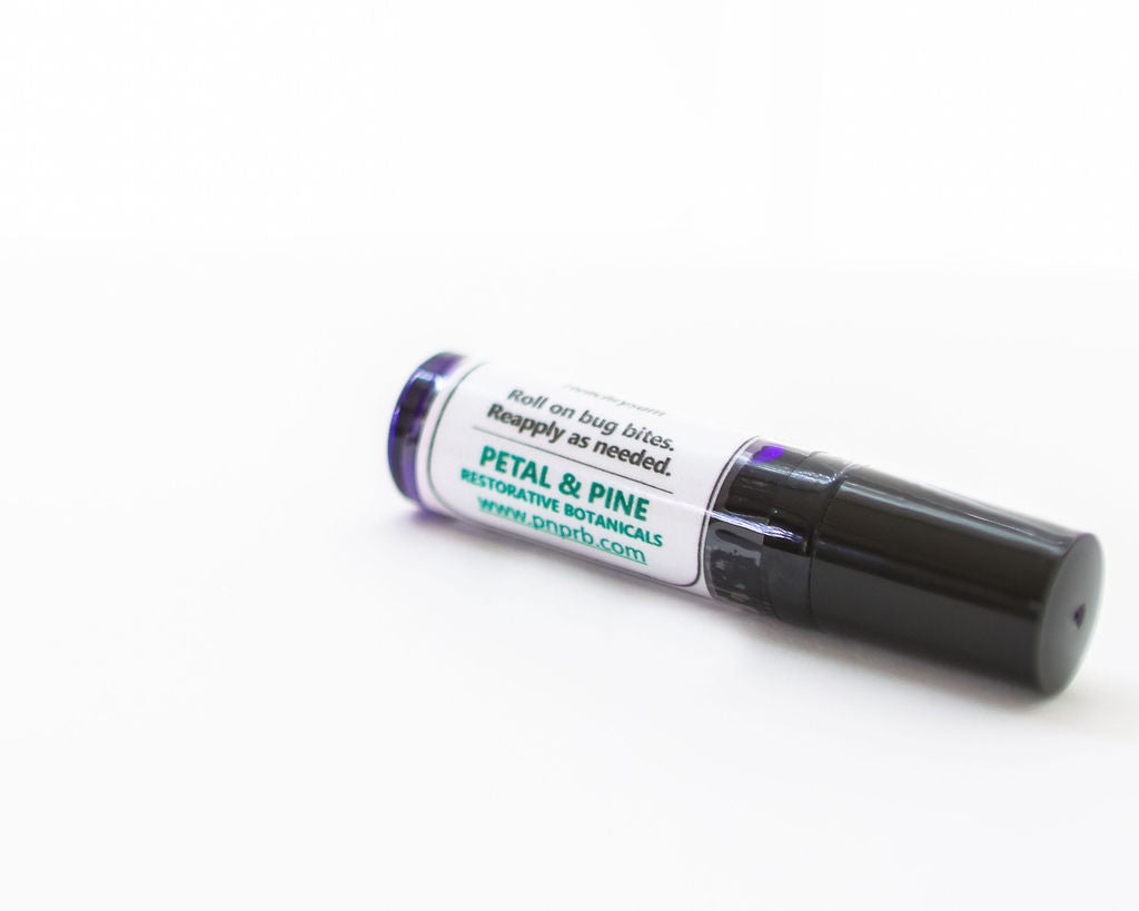 Roll-on bottle with label on a white background