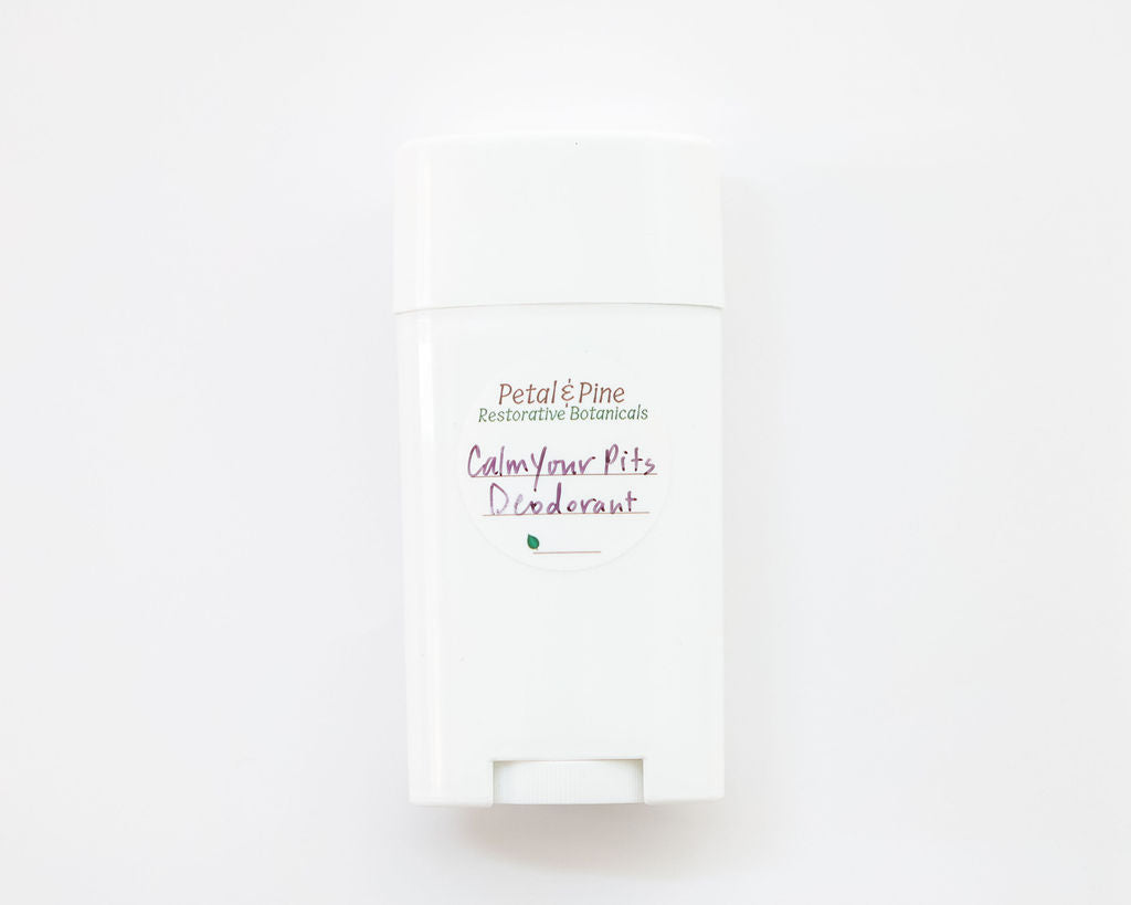 White container with 'Petals & Pine' branding on a white background